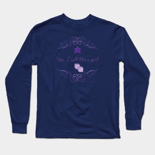 Like a Girl, purple Long Sleeve T-Shirt